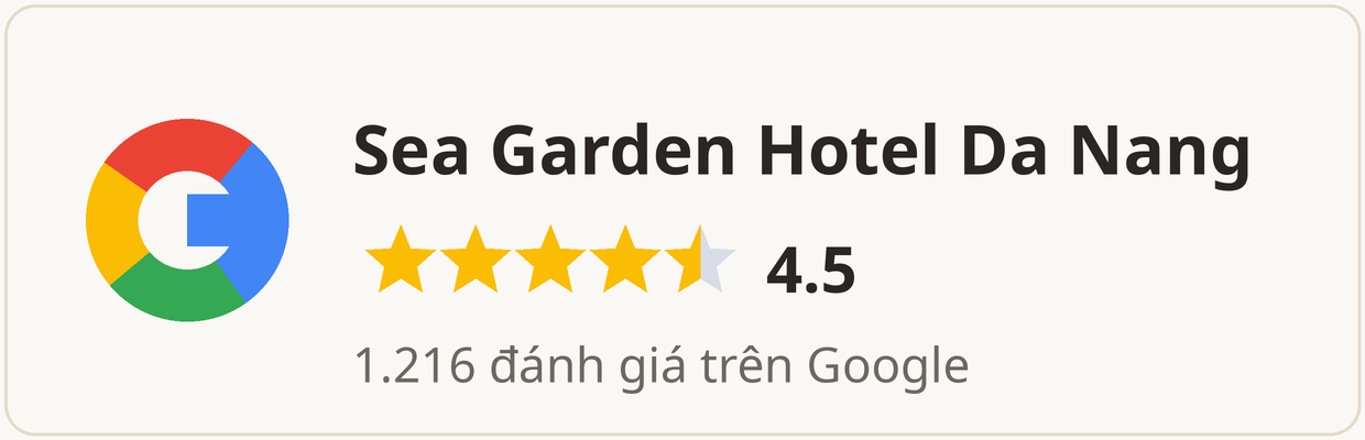 Sea Garden Hotel Da Nang — 4.5 stars, 1,216 Google reviews