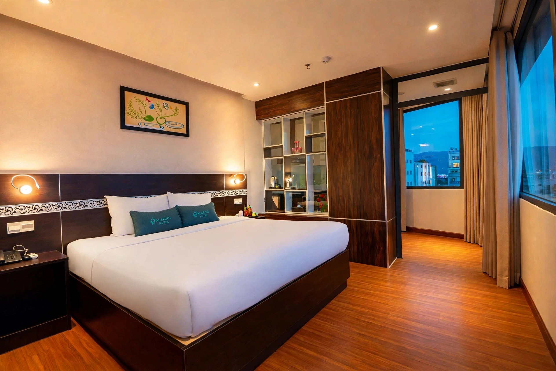 Apartment bedroom wide view at Sea Garden Hotel Da Nang