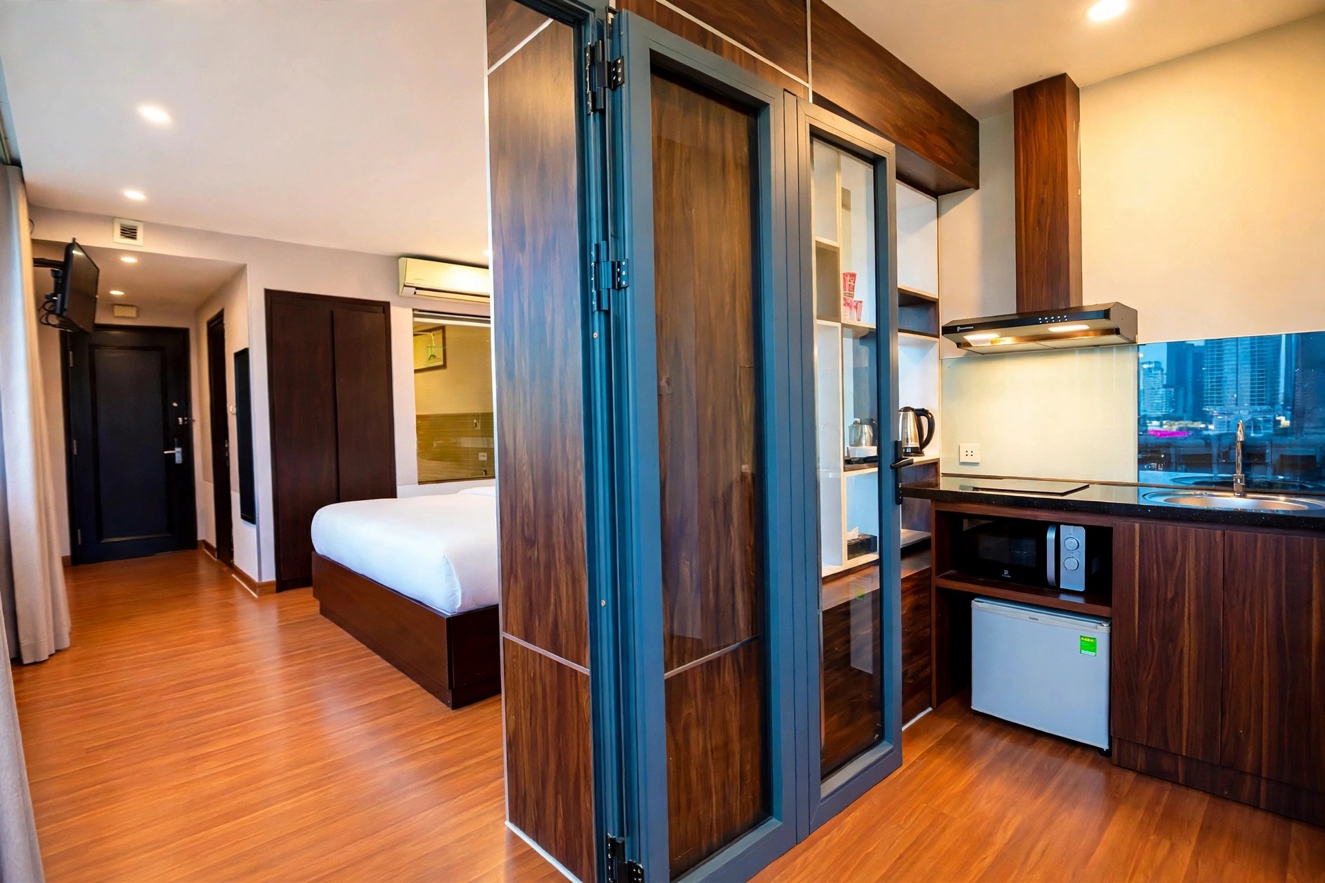 Apartment kitchenette at Sea Garden Hotel Da Nang