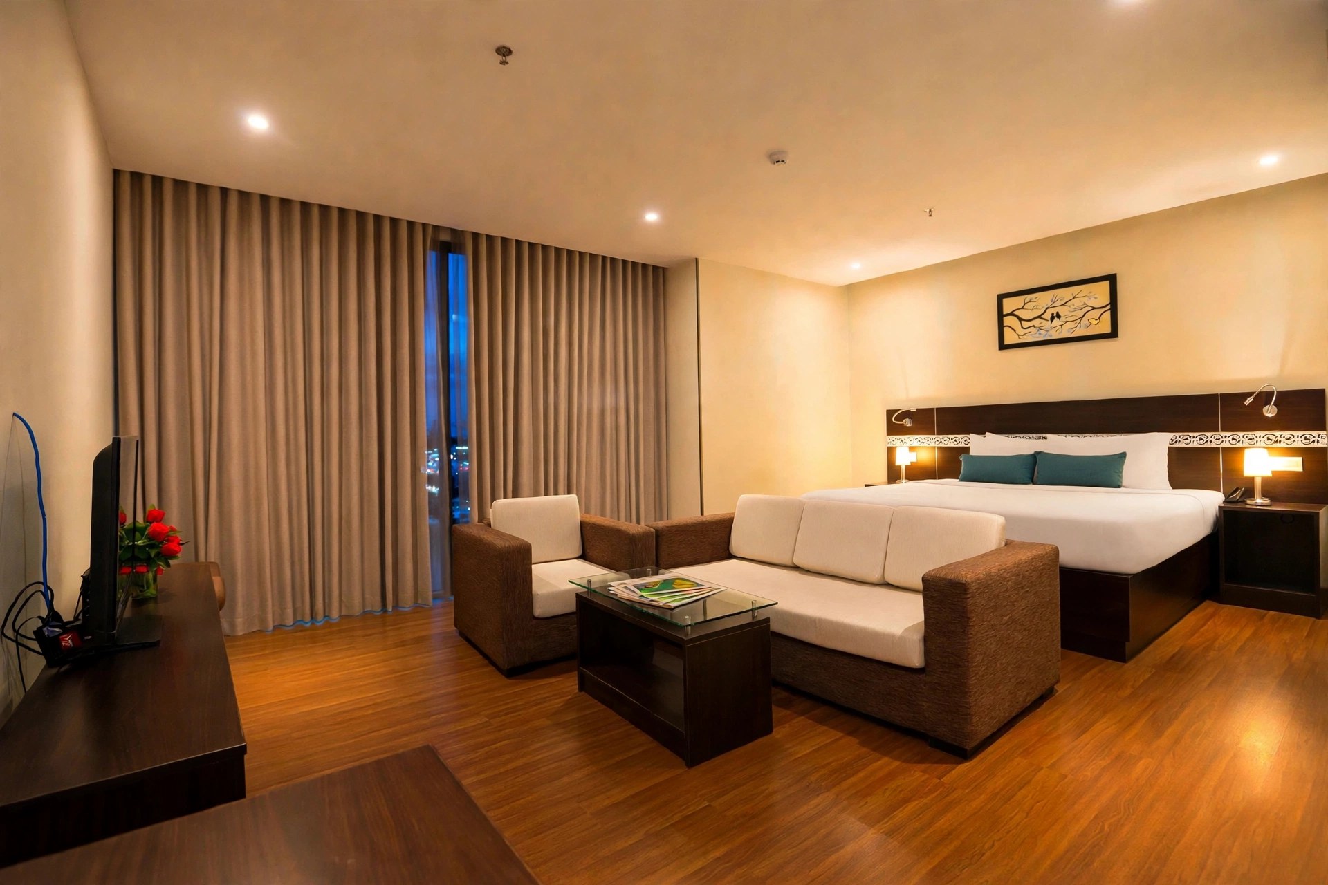 Suite wide living view at Sea Garden Hotel Da Nang
